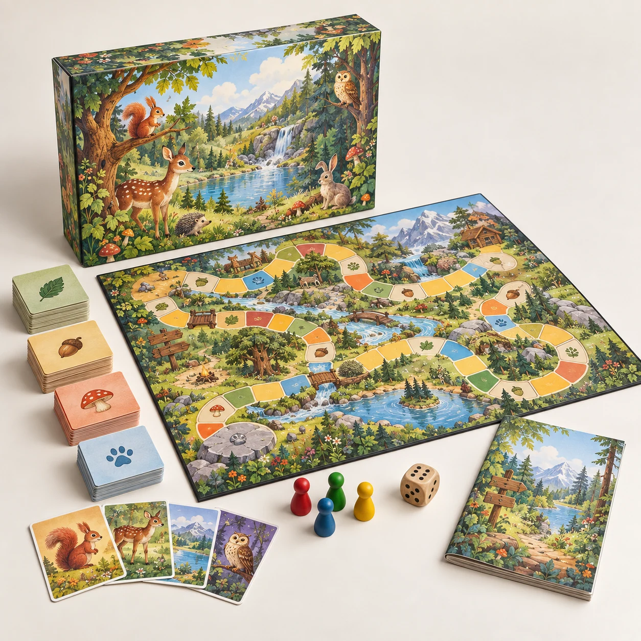 Familienbrettspiel unter eigener Marke – realistische KI-Visualisierung einer möglichen Ausführung
