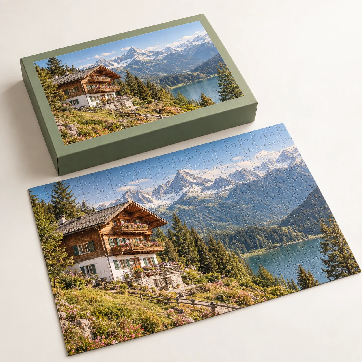 Hotelpuzzle mit 300 Teilen – realistische KI-Visualisierung einer möglichen Ausführung