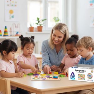 Pädagogisches Lernpuzzle für Kitas und Schulen – kindgerecht, FSC, EN 71/CE.