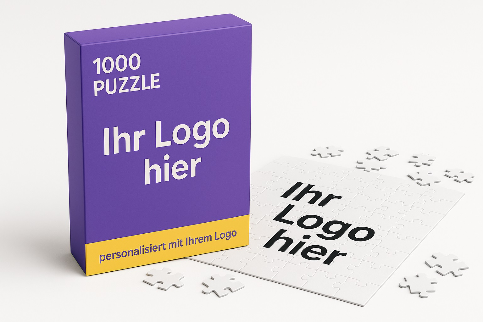 Puzzle 1000 Teile personalisiert mit Firmenlogo – Beispielprodukt Auftrag Spiele