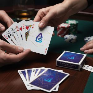 55 Standard-Spielkarten (Poker/Bridge) – personalisiert mit Logo, Premium-Karton.